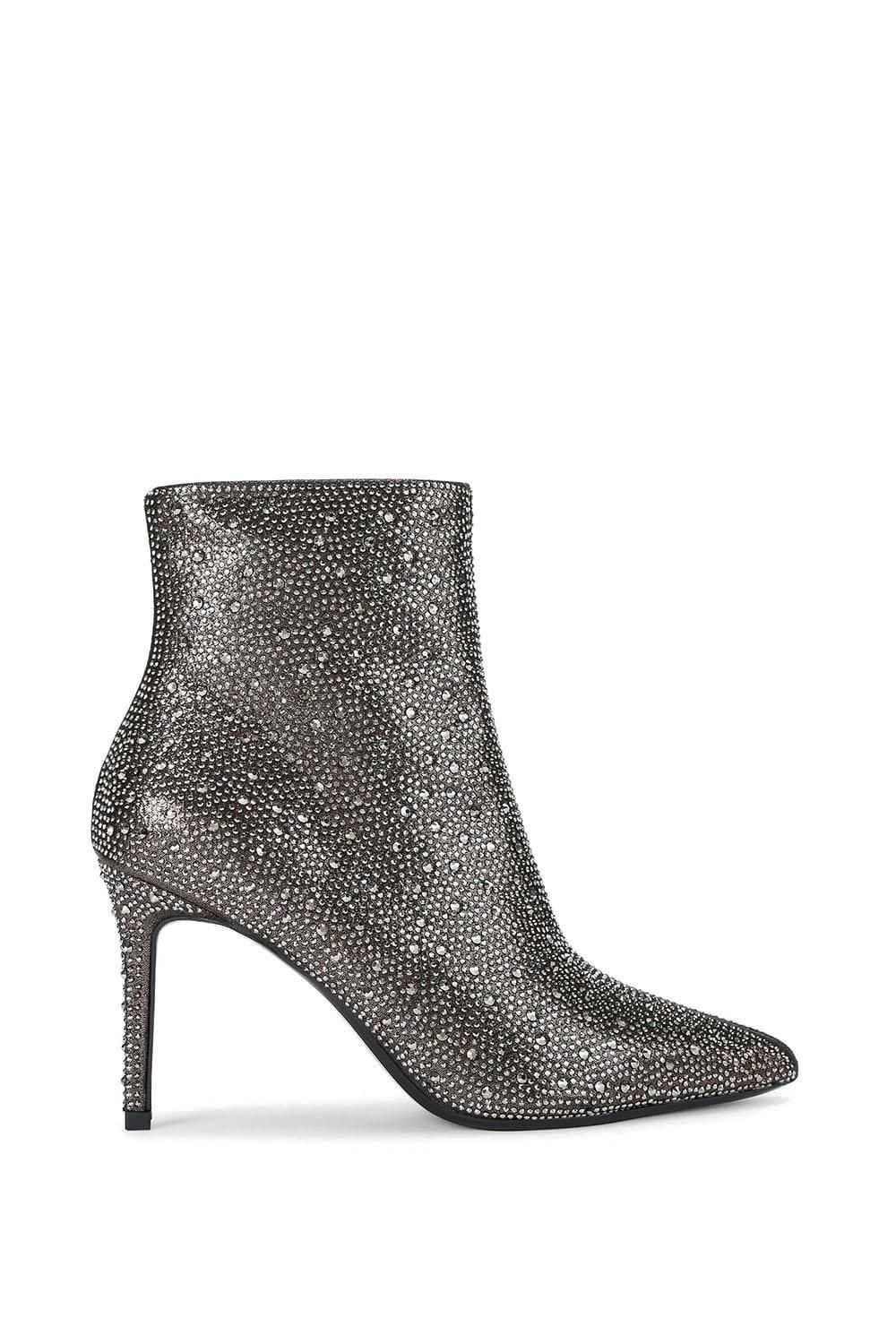 Carvela Carvela Women's Gunmetal Crystal Booties