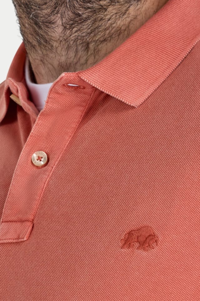 raging bull Raging Bull Men's Garment Dyed Polo in Orange - 3