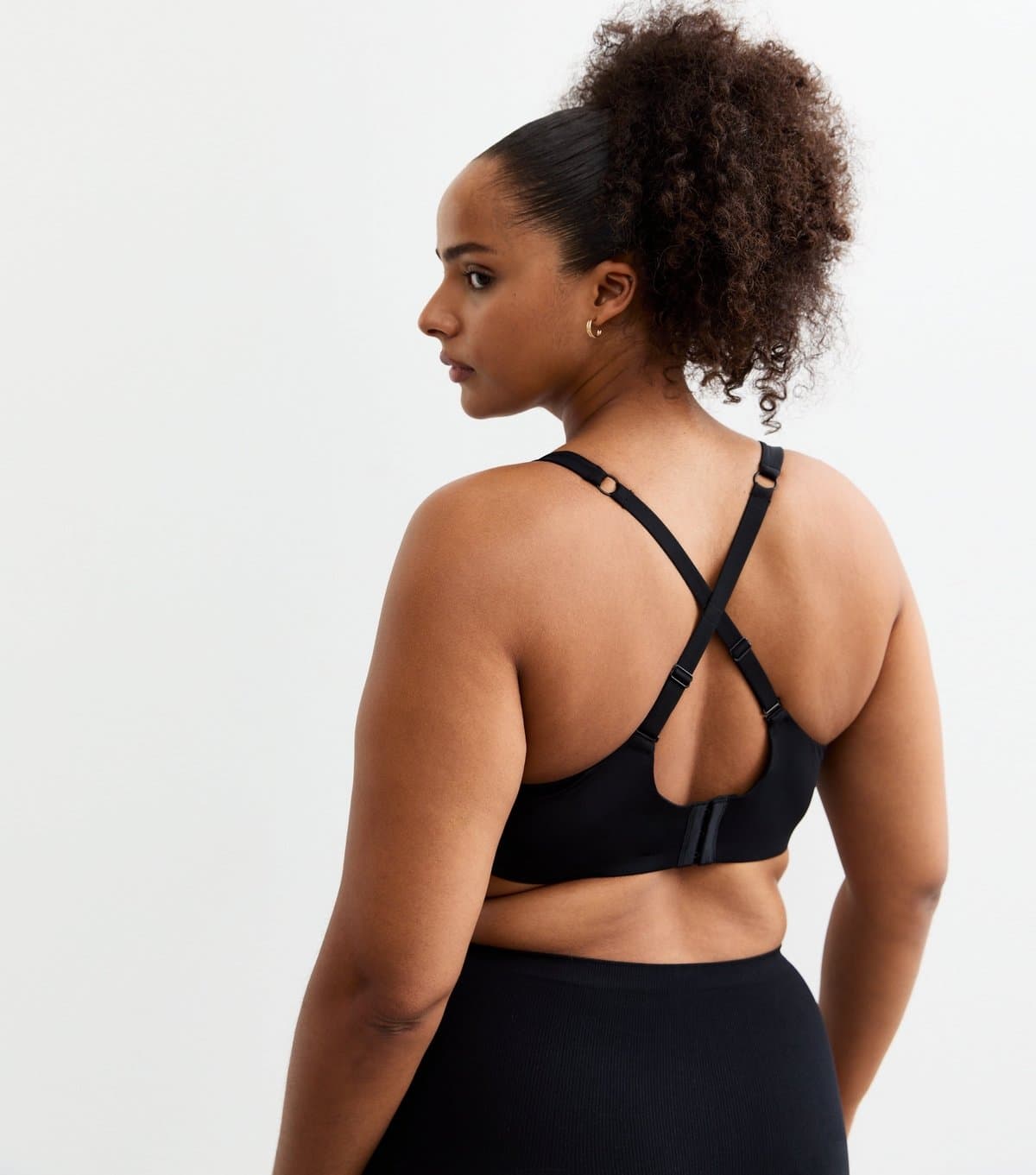 New Look Women's Plus Size Black Multiway Smooth Non Padded Bra Curves New Look