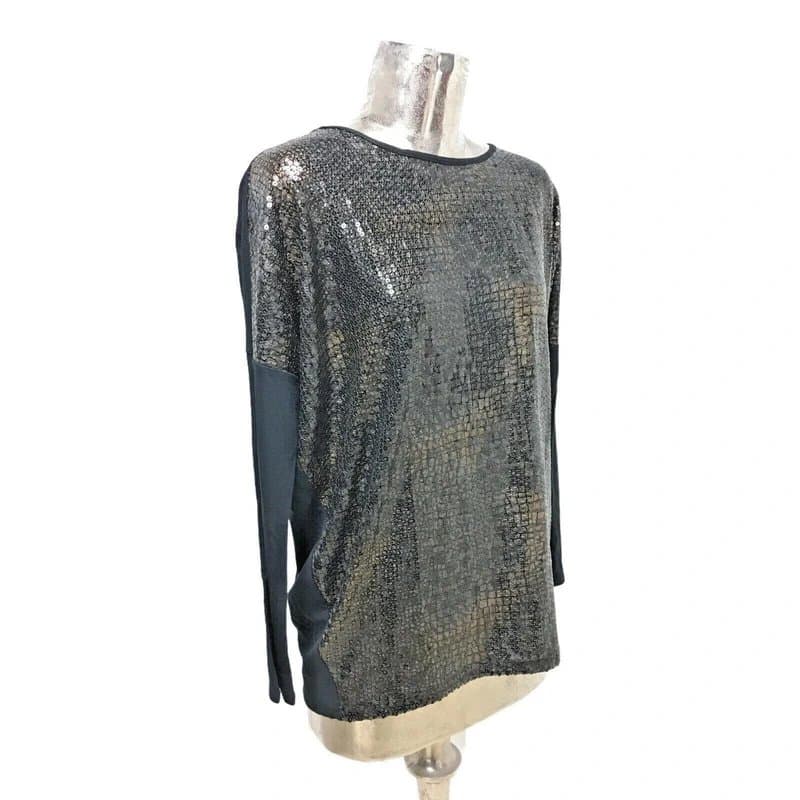 Pomodoro Pomodoro blouse tunic size m 12 oversize womens top sequins (eu40) new rrp £60
