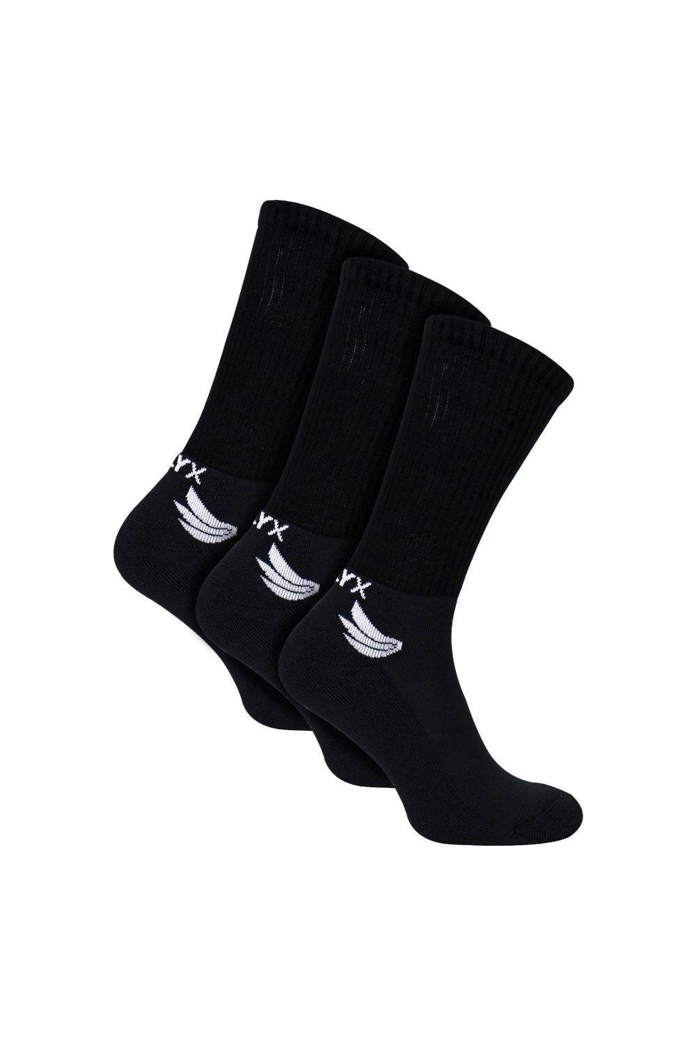 TALYX TALYX Men's 3 Pack Bamboo Sports Socks | Reinforced Heel & Toe Breathable Socks in Black - 1