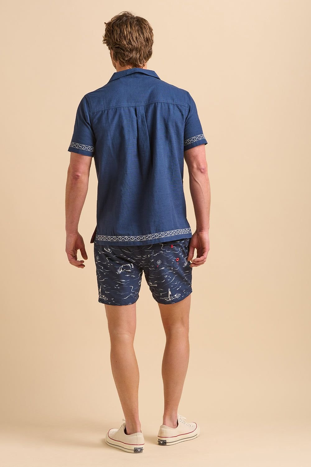 Brakeburn Brakeburn Men's Seascape Swimshort in Navy - 3