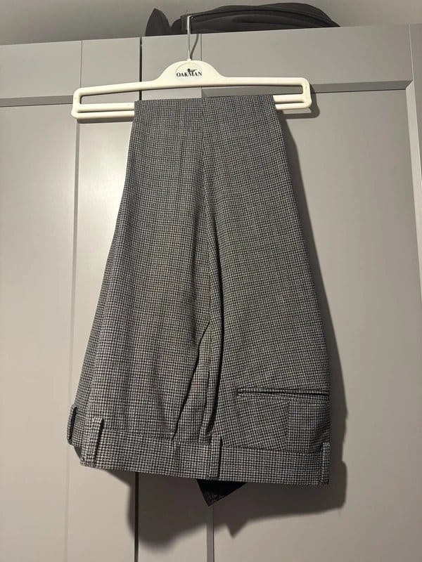 New Look Grey Check Smart Trousers for Men
