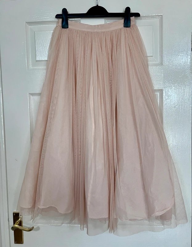 ASOS ASOS- Blush pink tulle midi skirt - size 8 - 1