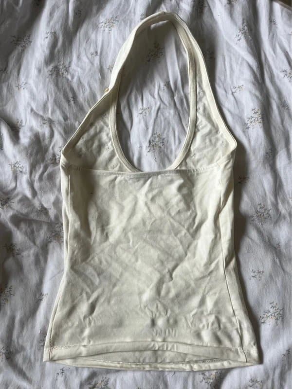 Bershka button detail halter top
