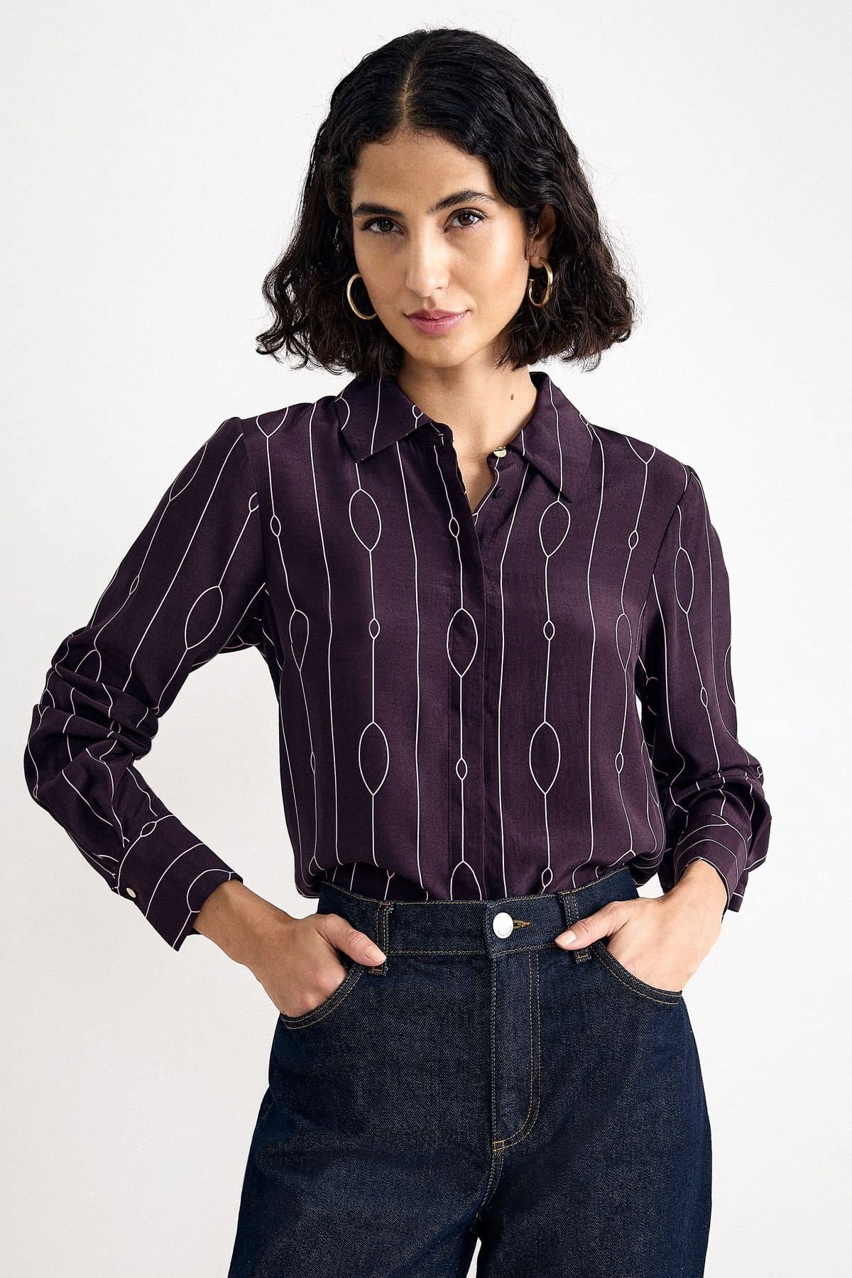 Phase Eight Phase Eight Women's Jacqueline Shirt in Aubergine