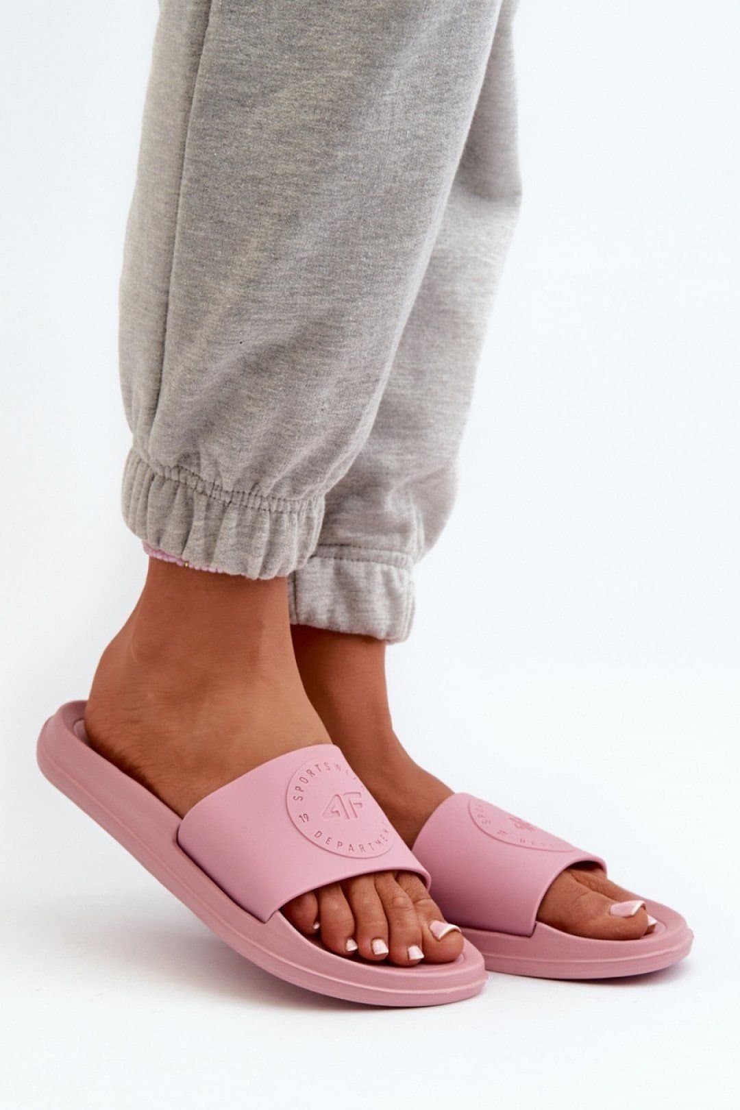 Love Lace Love Lace Women's Textured Molded Insole EVA Foam Flip Flops for Beach Walks in Pink