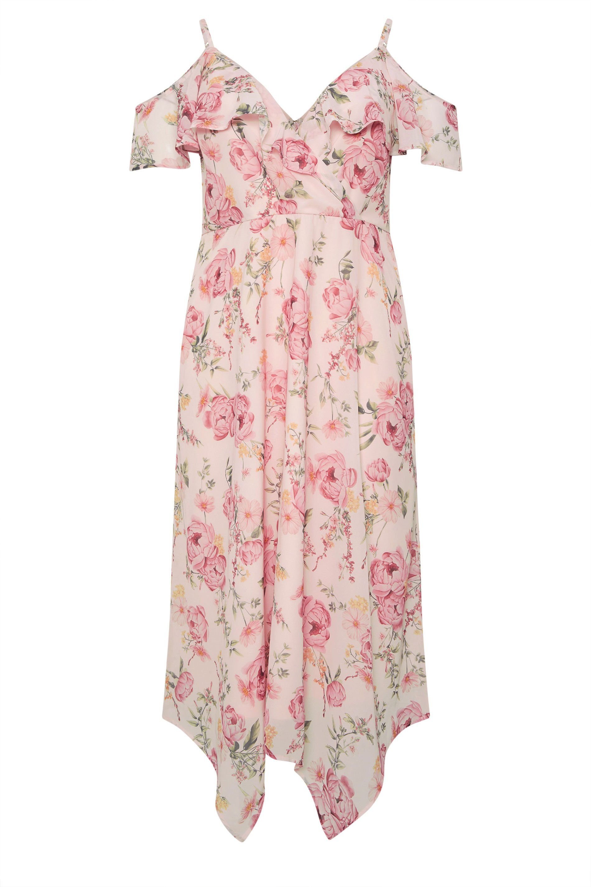 Yours Yours Women's Floral Wrap Maxi Dress in Pink - 2
