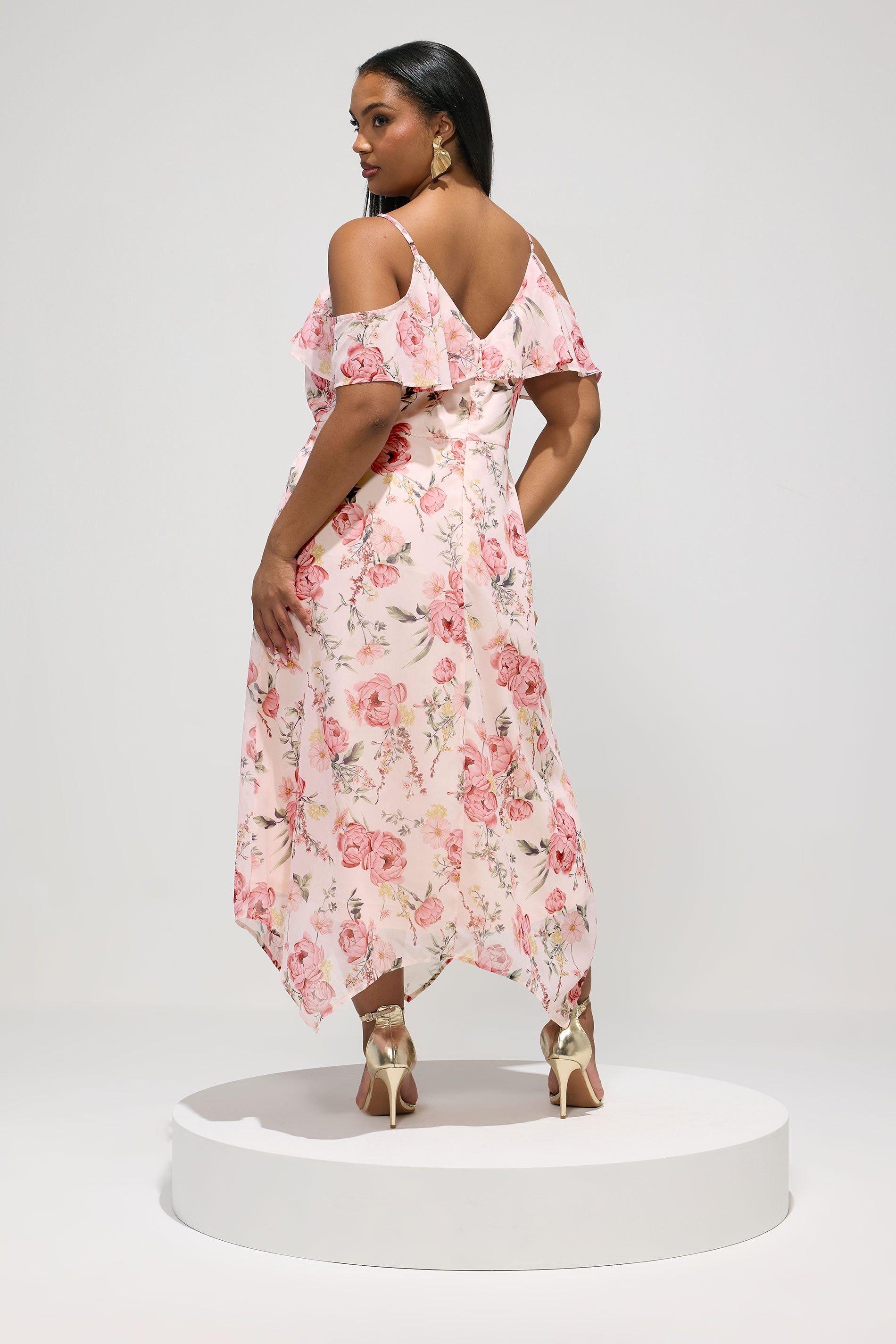 Yours Yours Women's Floral Wrap Maxi Dress in Pink - 3