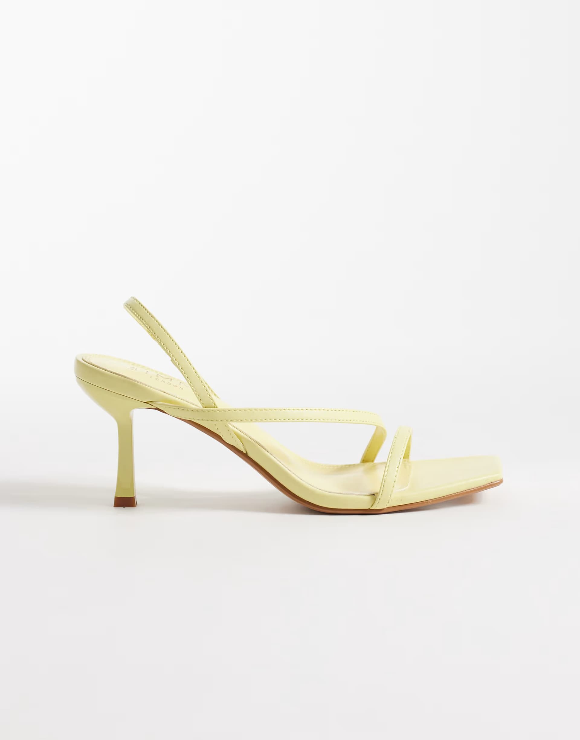 ASOS ASOS Simmi London Yellow PU Strappy Heeled Sandals