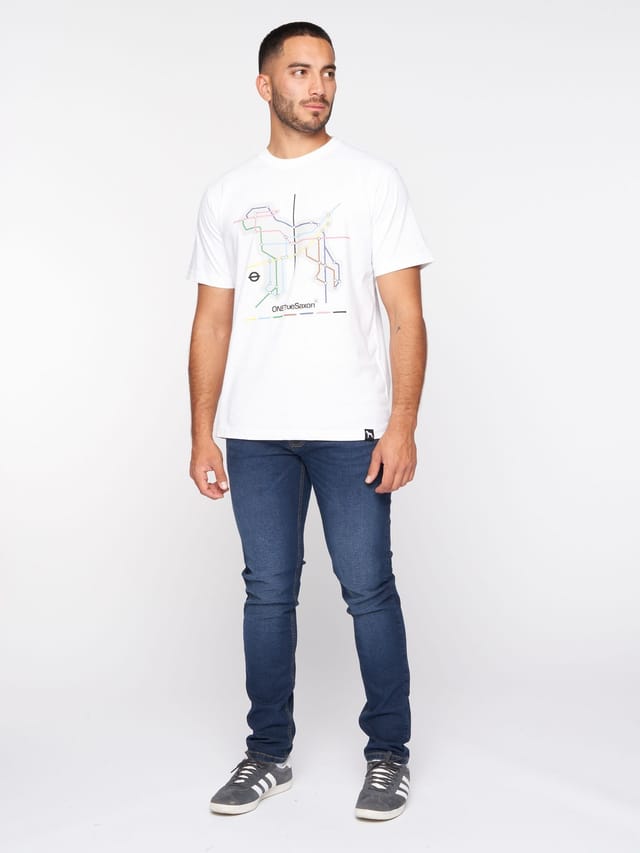 One True Saxon One True Saxon Men's Station T-Shirt in White - 3