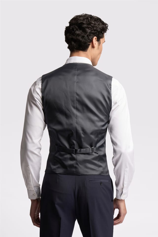Ted Baker Ted Baker Men's Single Breasted Five Button Slim Fit Waistcoat in Dark Blue - 2