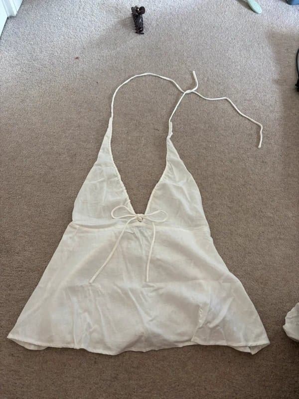 Bershka Linen halter top