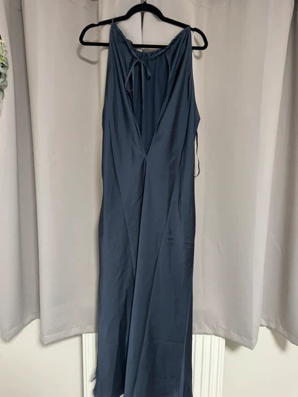 ASOS ASOS size 18 navy silk dress