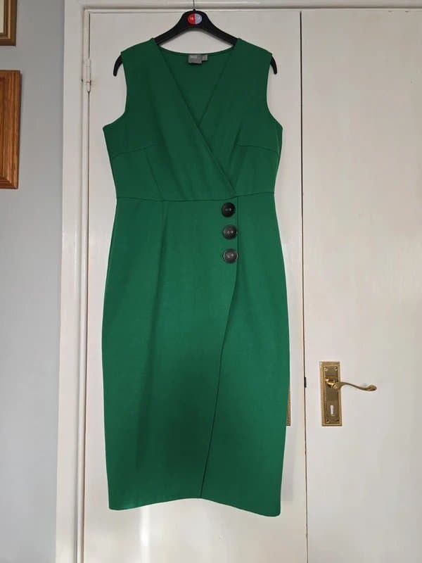 ASOS Emerald Green ASOS size 12 smart dress VGC