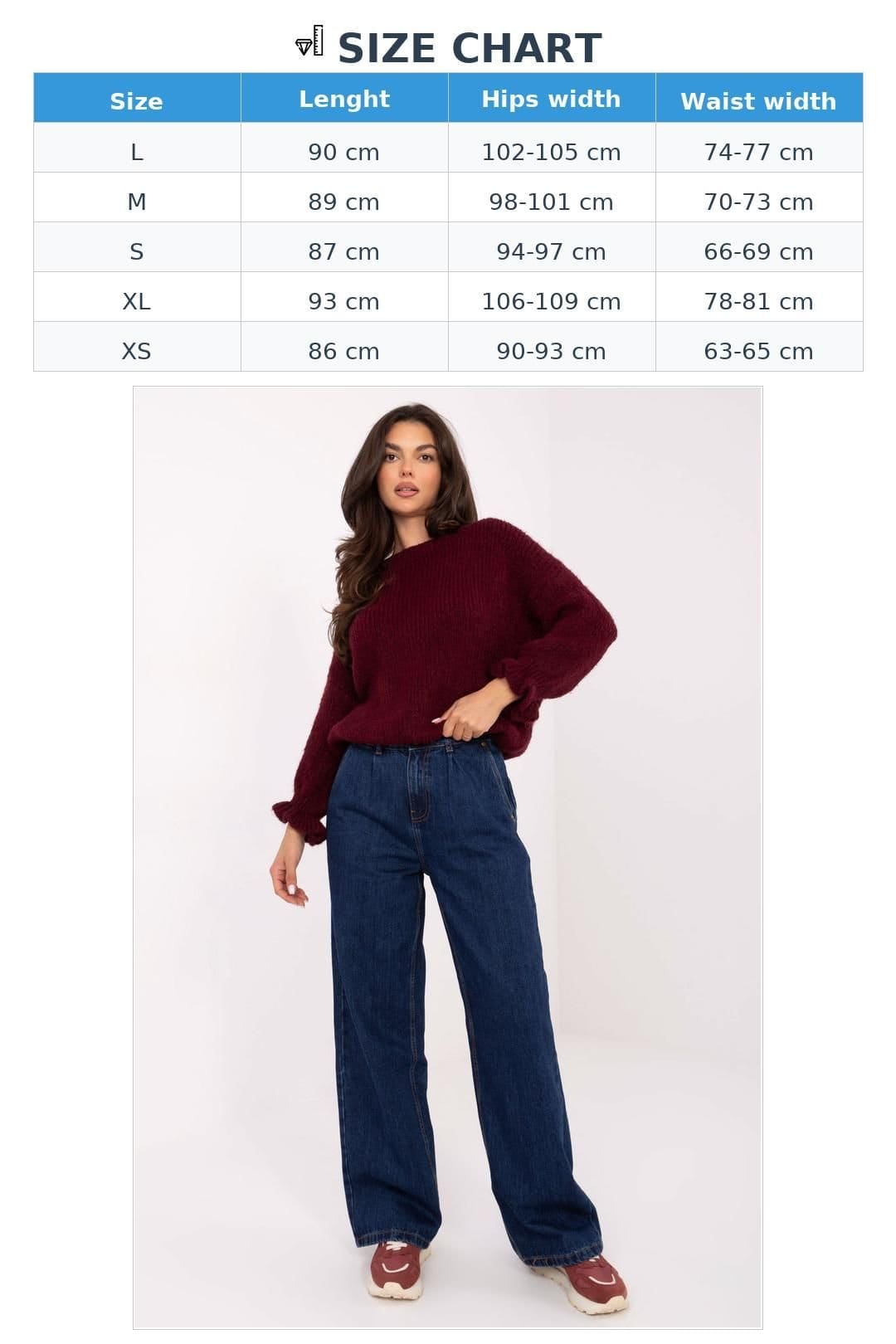 Love Lace Love Lace Women's High Waist Wide Leg Dark Denim Jeans in Blue - 4