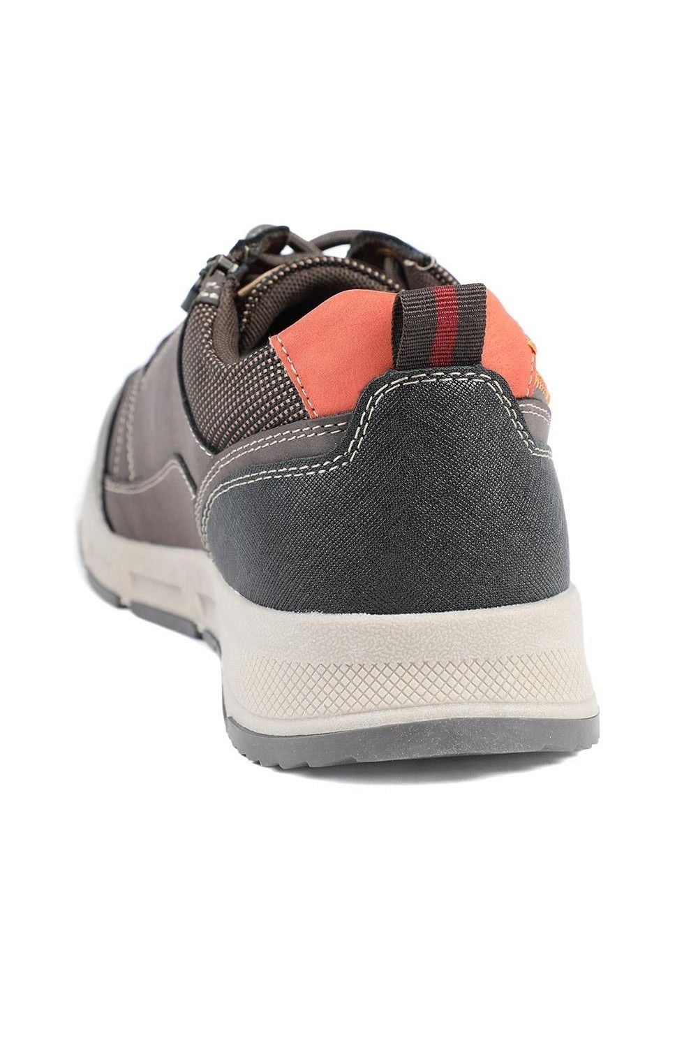 Pavers Pavers Men's Wide Fit Lace Up Shoes With Grip Sole in Brown - 3