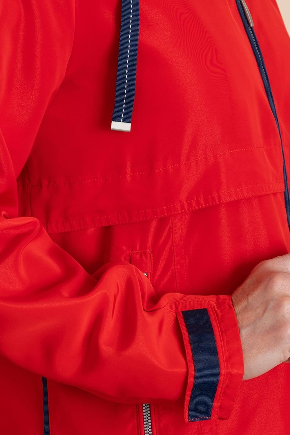 Anna Rose Anna Rose Women's Lightweight Hooded Jacket in Red - 4