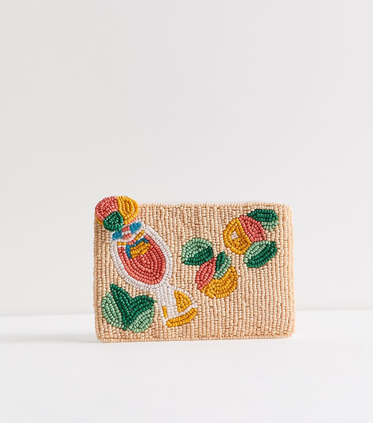 New Look New Look Orange Beaded Spritz Zip Purse