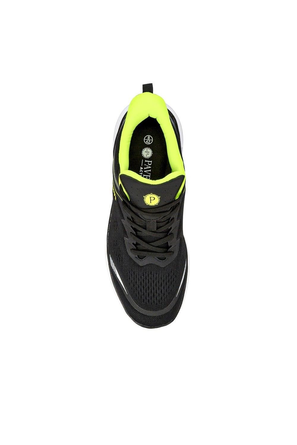 Pavers Pavers Men's Just Step In Wide Fit Memory Foam Trainers in Black - 4