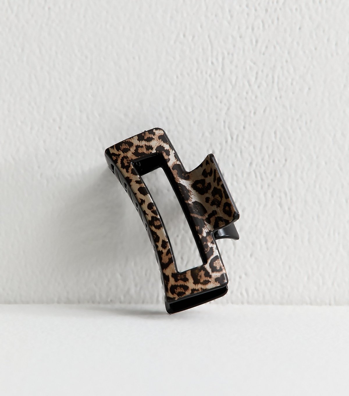 New Look Brown Leopard Print Rectangular Hair Clip New Look - 2