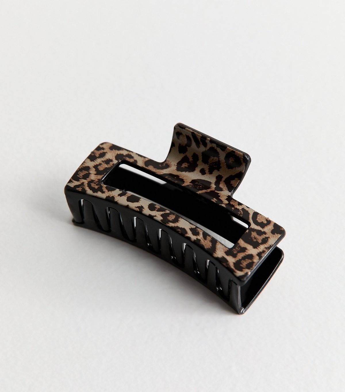 New Look Brown Leopard Print Rectangular Hair Clip New Look - 3