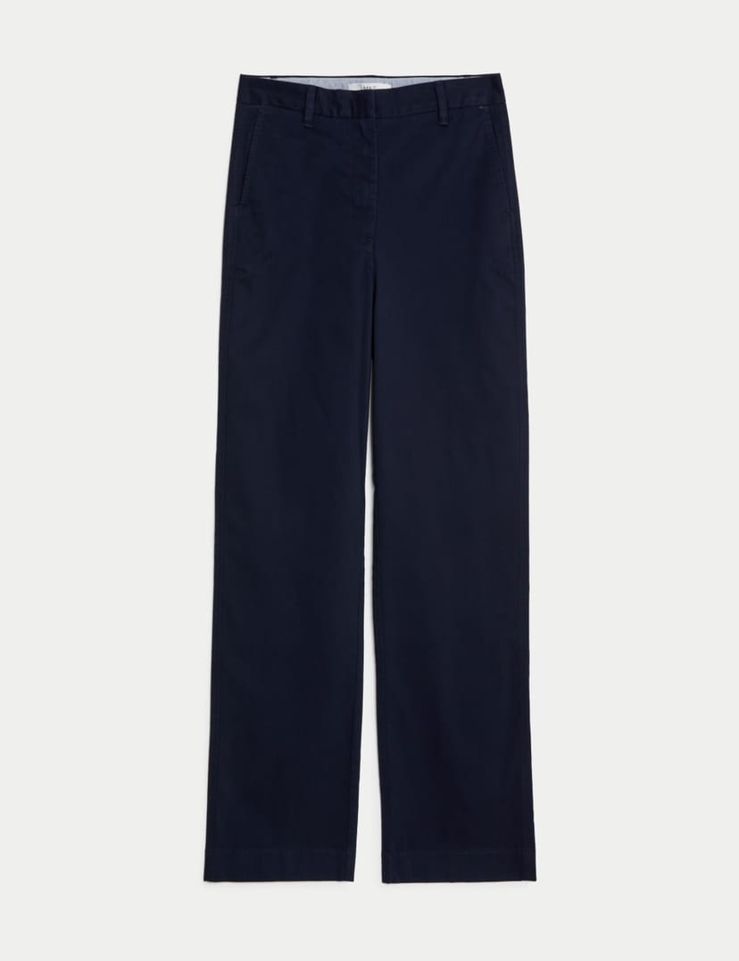 Marks & Spencer M&S Stretch straight leg chinos Midnight Navy - 1