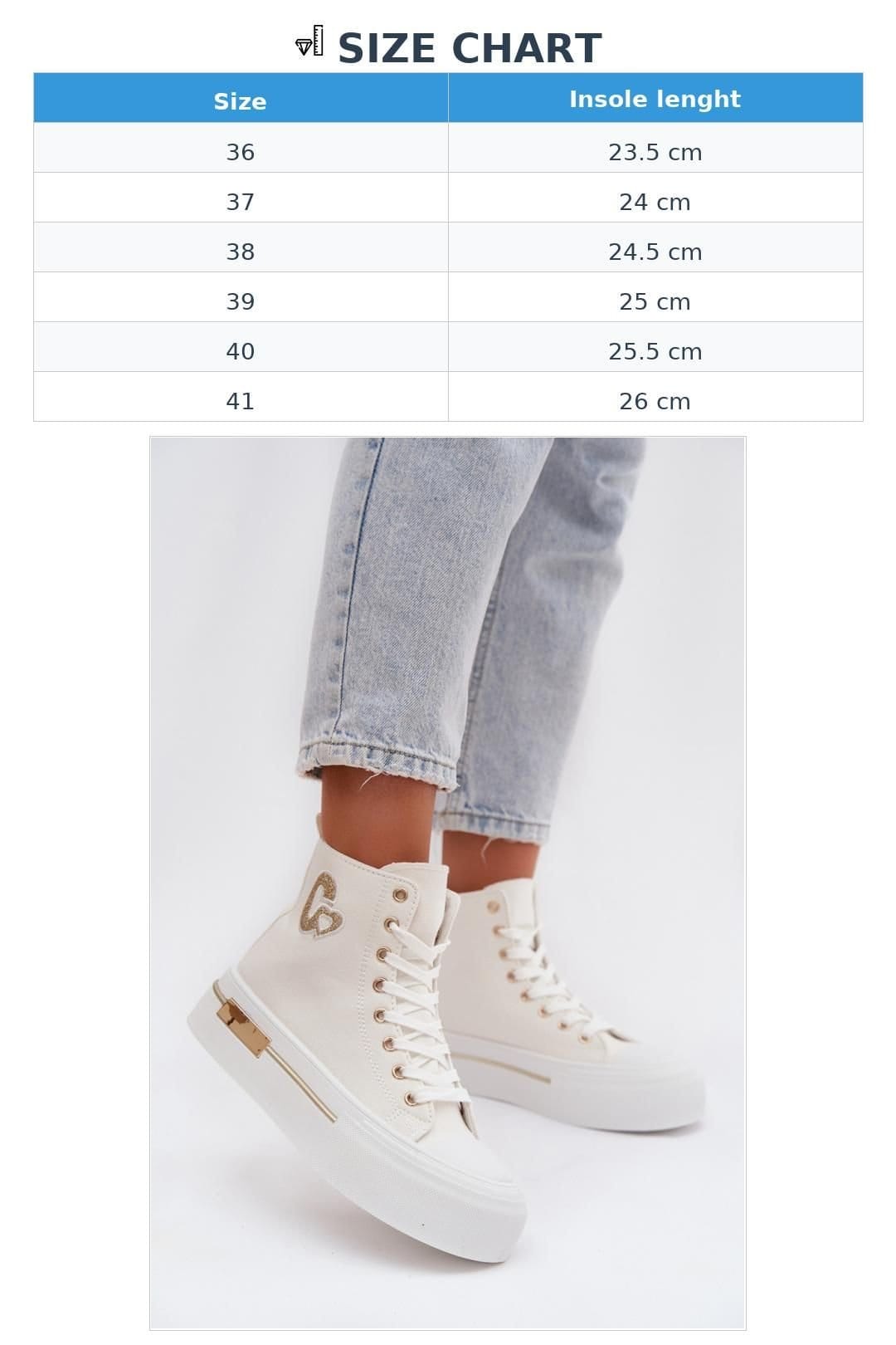 Love Lace Love Lace Women's Platform Sneakers with Gold Detail & Decorative Patch in White - 4