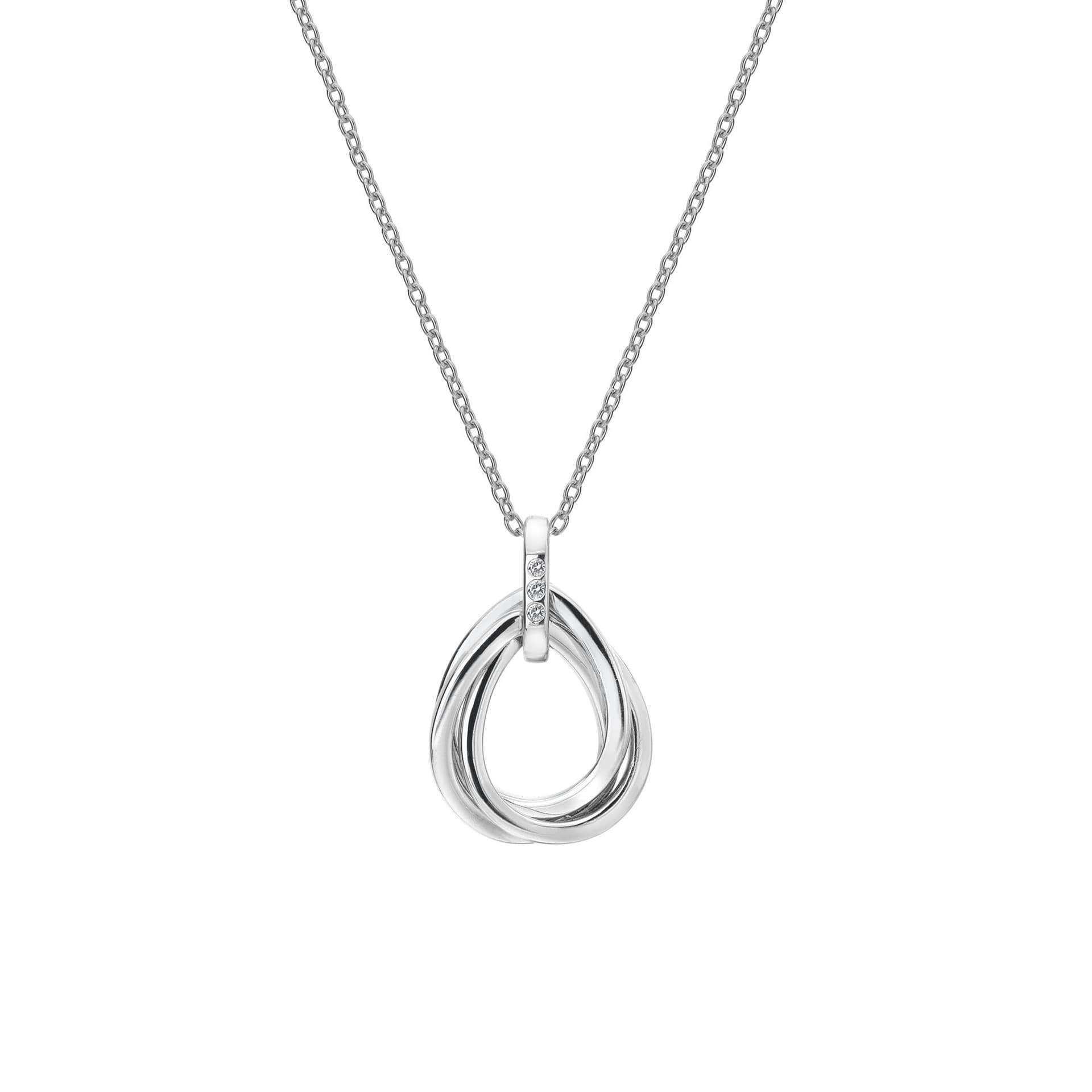 Hot Diamonds Hot Diamonds Women's Trio Teardrop Pendant in Silver