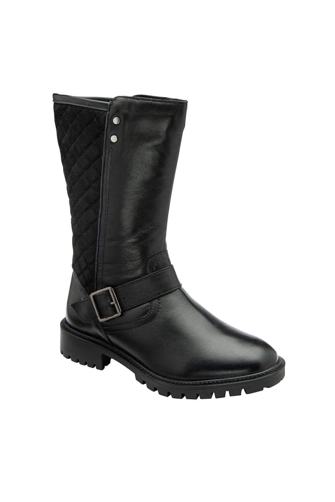 Ravel Ravel Women's Black Leather 'Forbes' Mid-Calf Boots