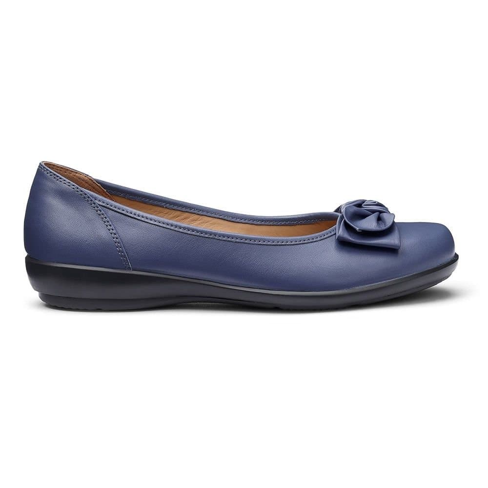 Hotter Hotter Women's Wide Fit 'Jewel' Ballerina Pumps in Indigo