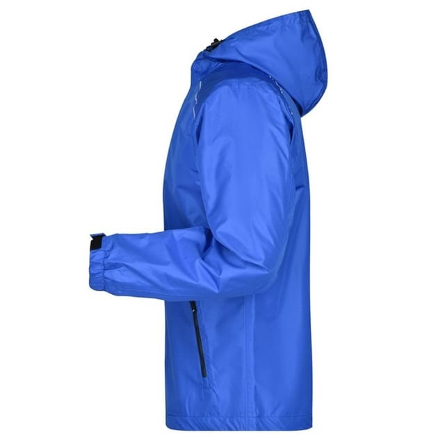 James and Nicholson James and Nicholson Men's Waterproof Jacket in Mid Blue - 3
