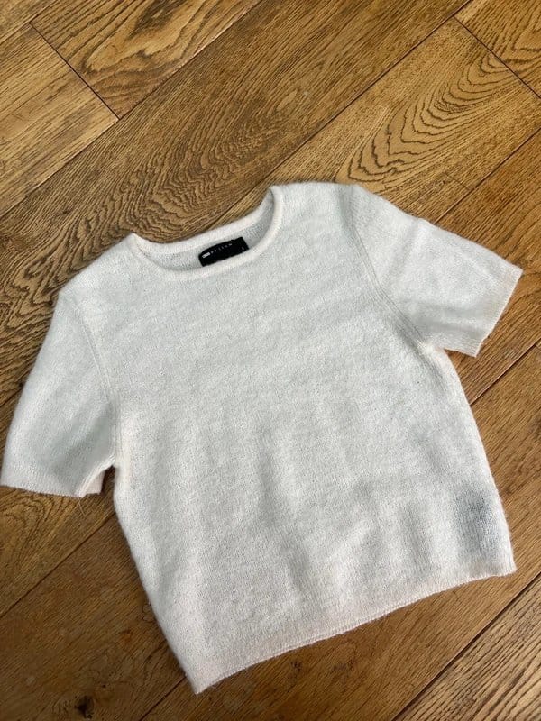 ASOS Cream Short Sleeve Jumper
