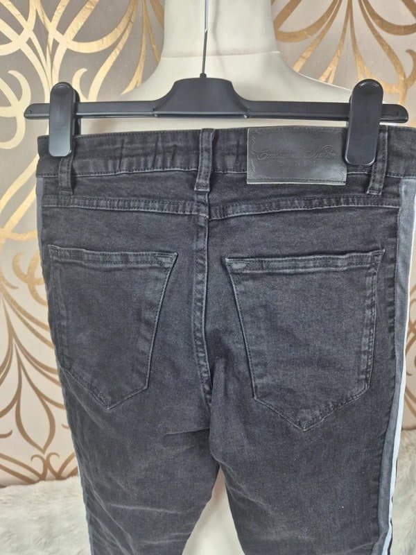 Condemned Nation Condemned nation soray on side stripe ankle zip jeans size 30