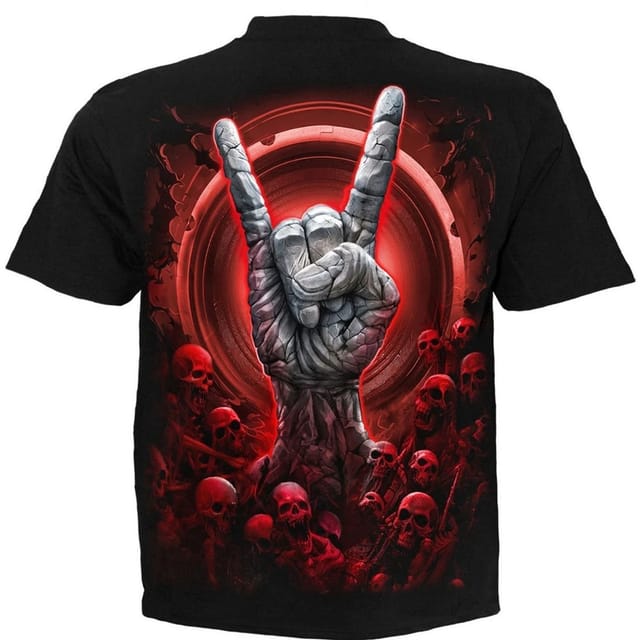 Spiral Direct Spiral Direct Men's Tomb Of Rock Back Print T-Shirt in Black - 2