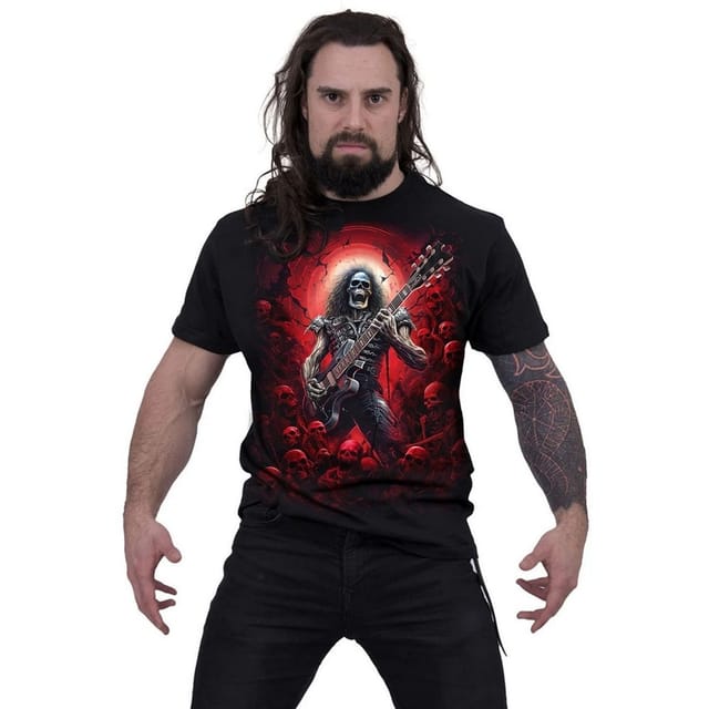 Spiral Direct Spiral Direct Men's Tomb Of Rock Back Print T-Shirt in Black - 3