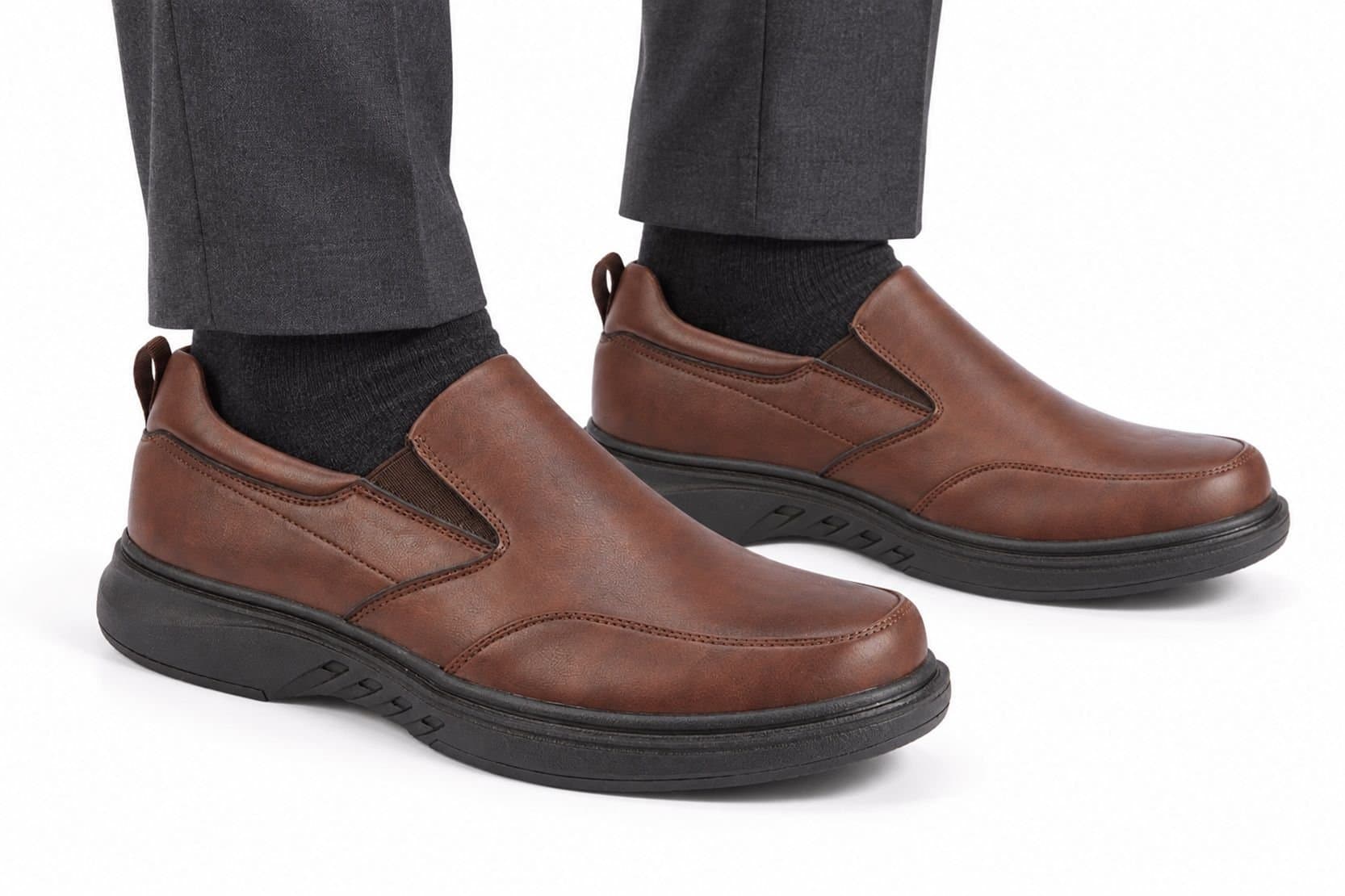 Charles Southwell Charles Southwell Men's Men's Brown Slip-On comfort Shoes - lightweight Casual Office Loafers