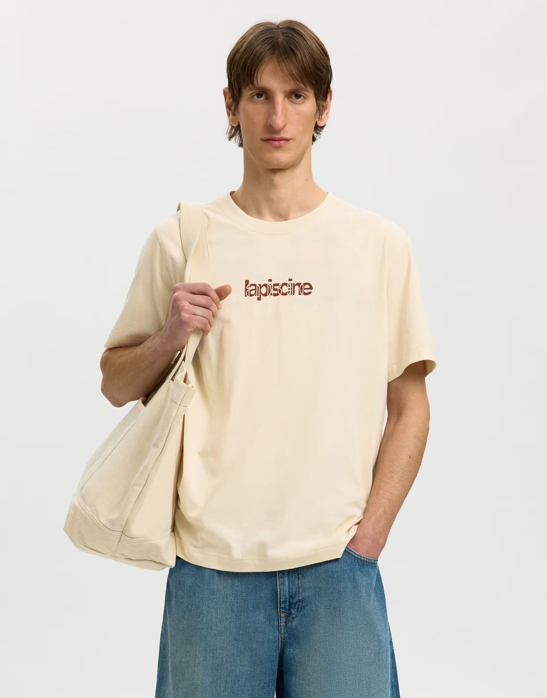 ASOS Selected T-shirt in birch