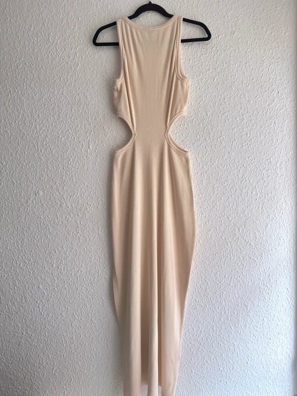 KOOKAÏ Womens Kookai Beige Cut Out Maxi Dress - Uk 6 (RRP£85)