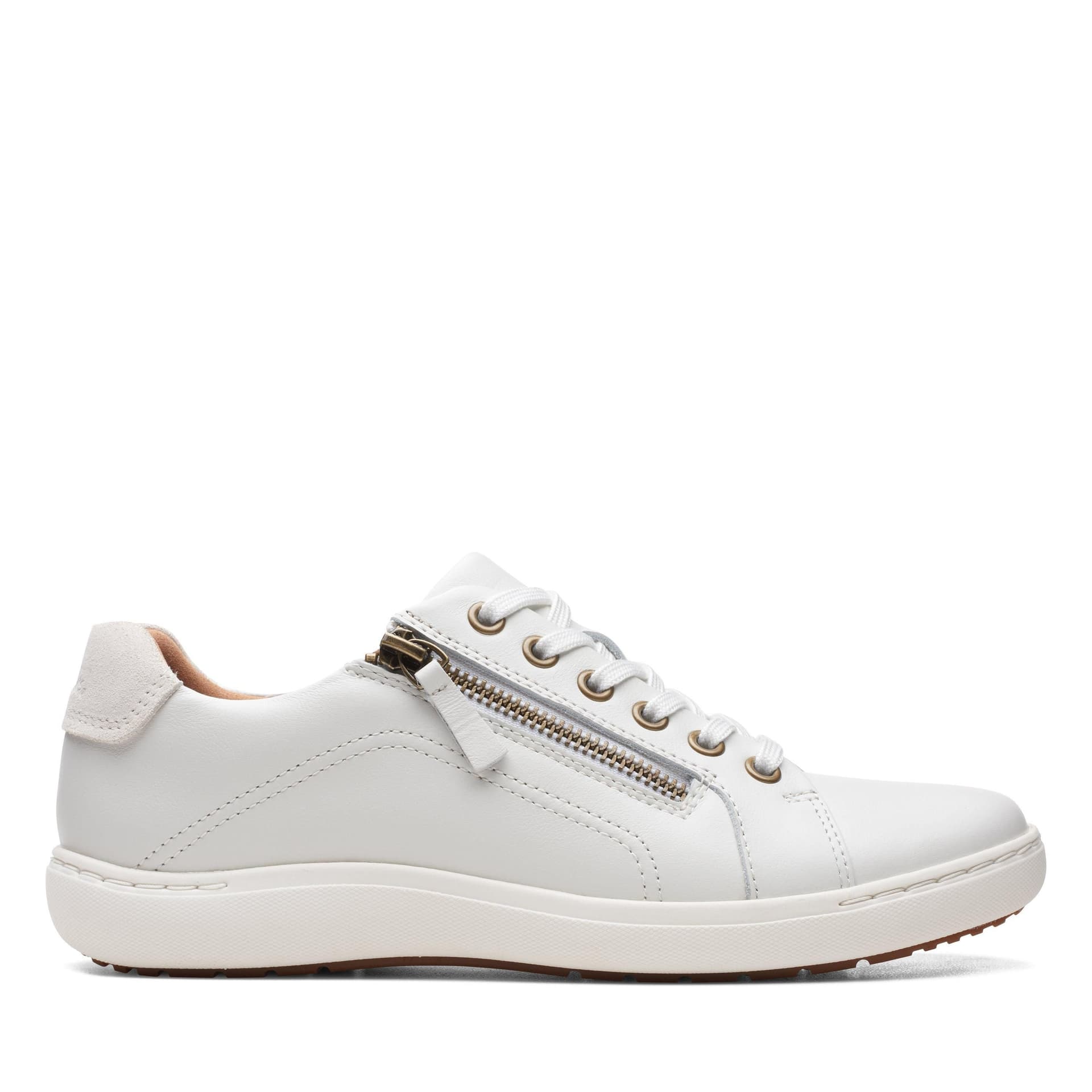 Clarks Clarks Women's Nalle Lace White Leather Trainers