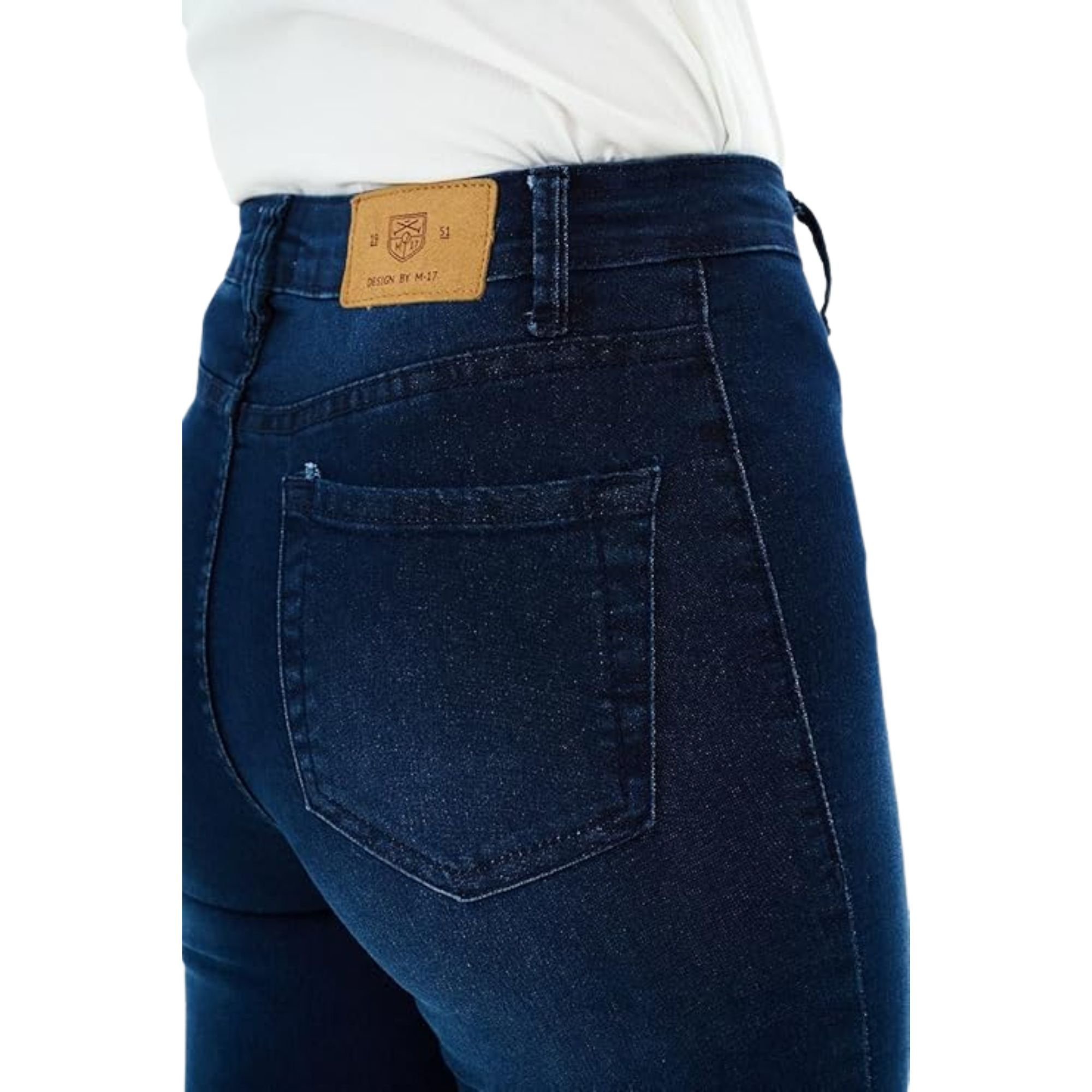 Smart Living Smart Living Women's Stylish Skinny Fit High Waisted Denim Jeans in Dark Blue - 4