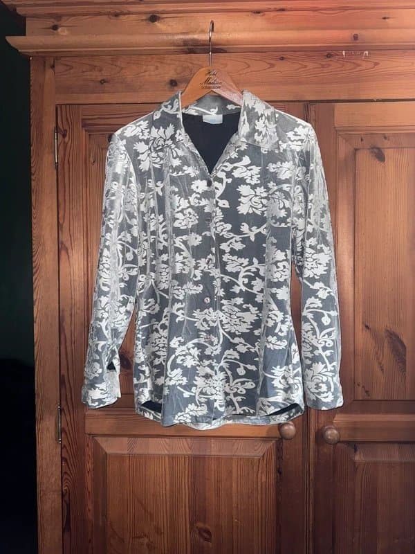New Look Vintage Y2K Newlook velvet shirt 90’s style witchy gothic alternative hippy boho Stevie nicks