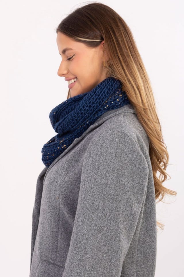 Love Lace Love Lace Women's Infinity Scarf Neck Warmer Thick Polyester Printed Cold Weather in Blue - 2