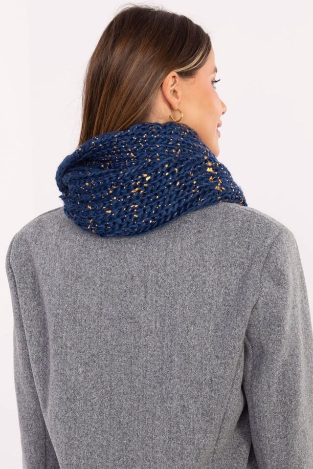 Love Lace Love Lace Women's Infinity Scarf Neck Warmer Thick Polyester Printed Cold Weather in Blue - 3