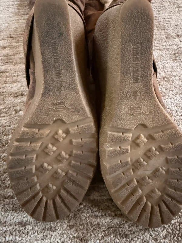 New Look New Look Y2K Wedge Boots | UK Size 5 | Brown Faux Shearling 744