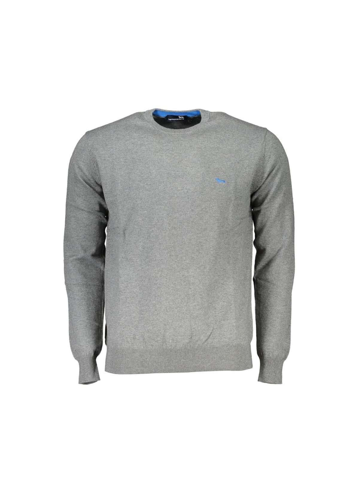 Harmont & Blaine Harmont & Blaine Men's Chic Gray Crew Neck Cotton Blend Sweater in Grey - 2