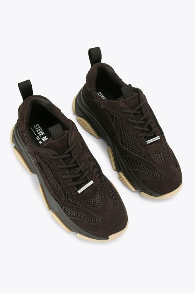 Steve Madden STEVE MADDEN Men's 'Possess H 003' Leather Trainers in Brown - 2