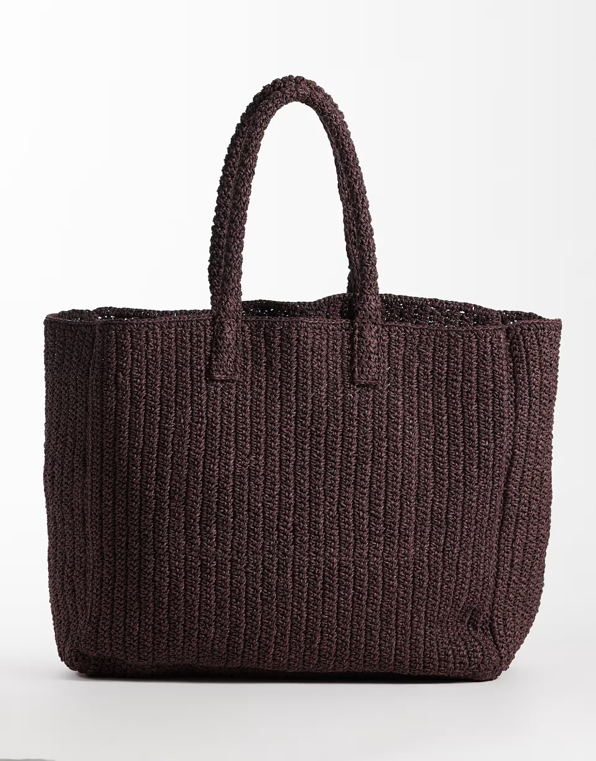 ASOS & Other Stories large structured straw tote bag in chocolate