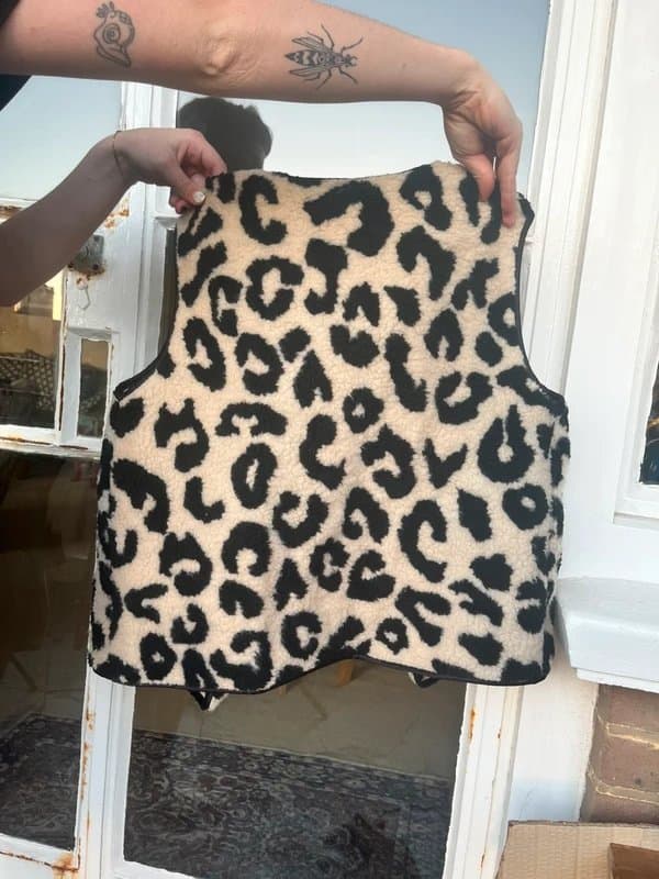 ASOS Leopard print furry waistcoat