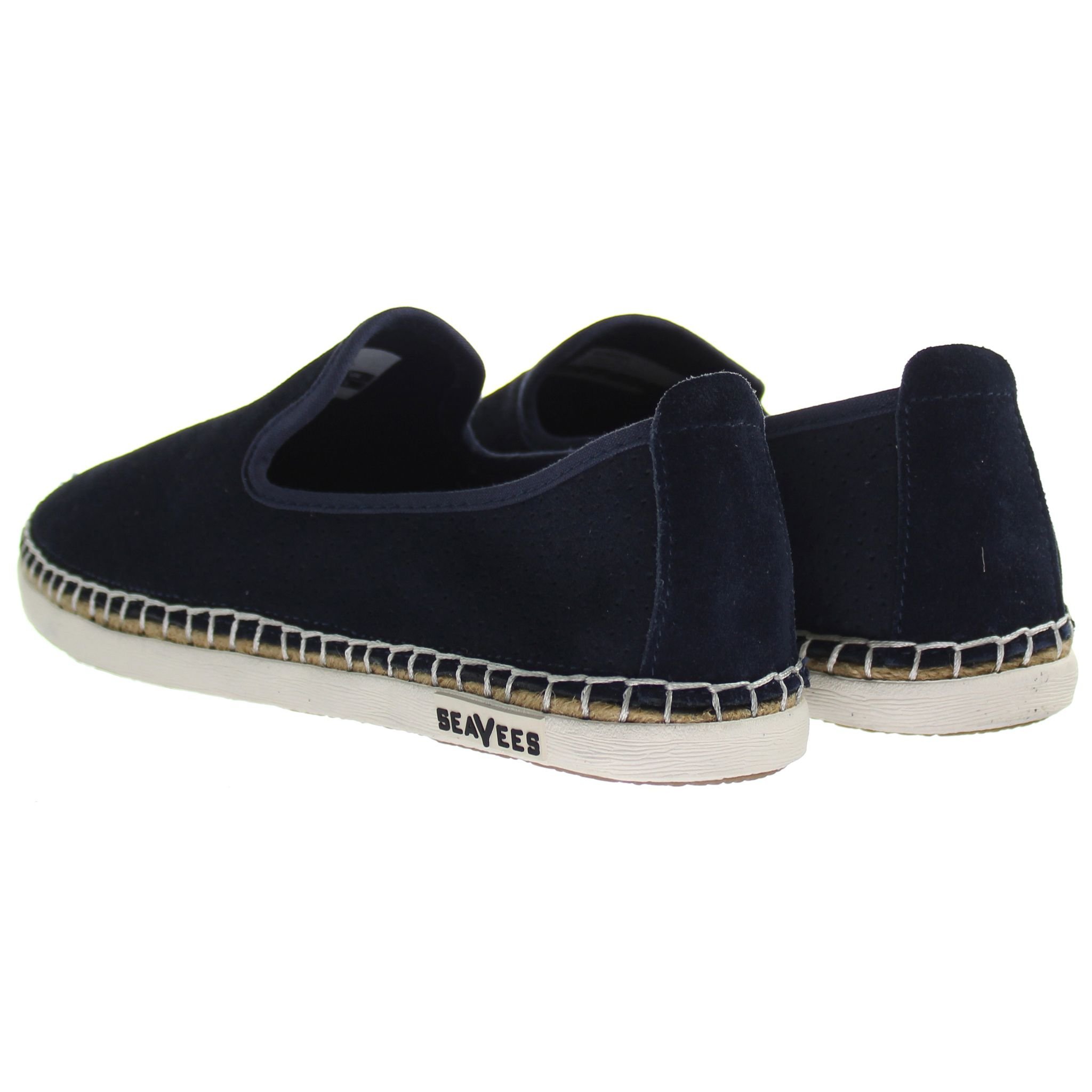 Seavees Seavees Women's Ocean Park Slip-On Blue Suede Leather Espadrilles - 3